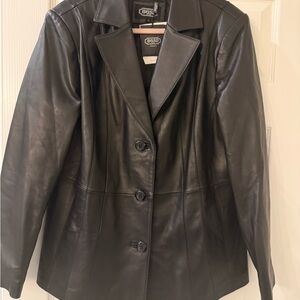 BGSD Women's Classic Black Leather Jacket